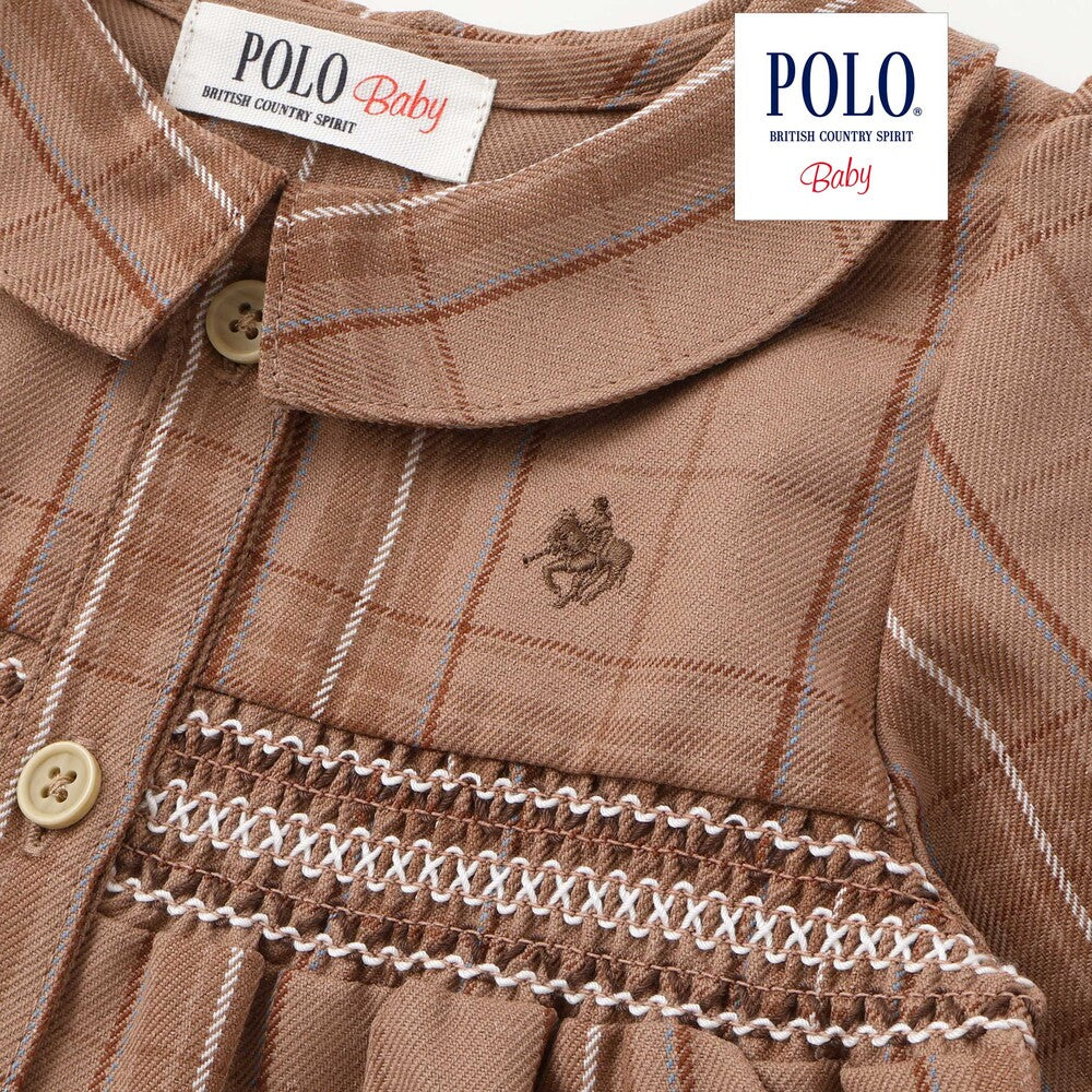日本童裝  SLAP SLIP x POLO BCS 格仔連身裙及打底褲套裝 70-80cm 女童款 初生嬰兒 秋季 DRESSES PANTS