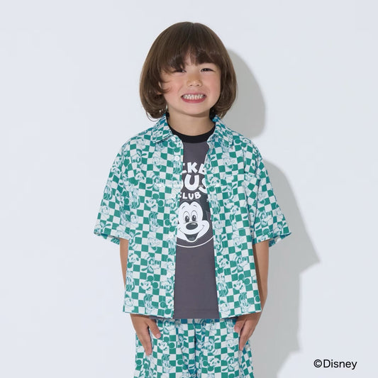 Japanese children's clothing b・R# x Diseny full-print shirt jacket 100-150cm boys'/girls' summer outerwear 