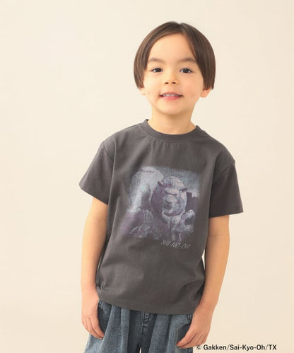 日本童裝 BE#AMS mini COLLABORATION 最強王者百科全書印花上衣 100-150cm 男童款 夏季 TOPS