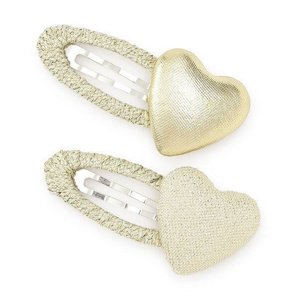 日本直送 Lycee mine 閃亮心形髮夾2件套 手飾/髮飾系列