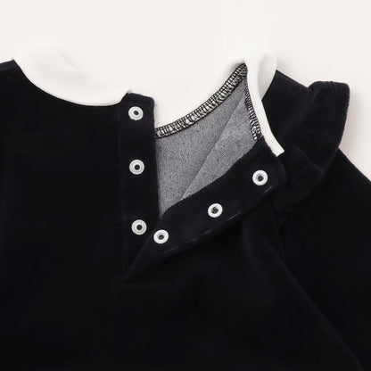 日本童裝 pe#main x Disney 絨毛薄紗拼接上衣 80-130cm 女童款 秋季 TOPS