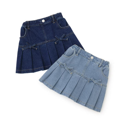 日本童裝 Ly# mine 牛仔百摺裙 100-140cm 女童款 秋季 SKIRTS