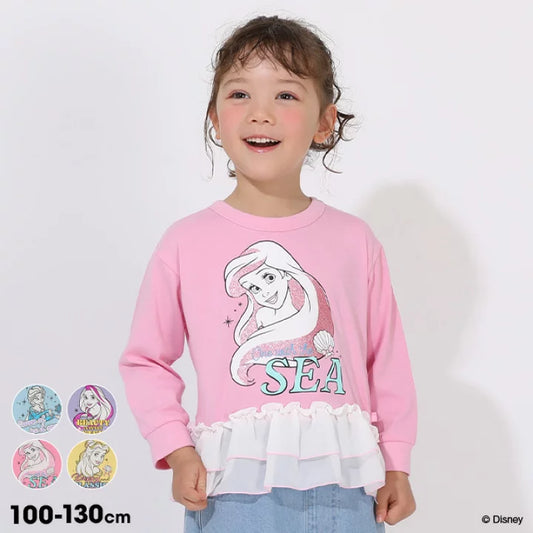 日本童裝 BDL x Disney 公主裙邊上衣 100-130cm 女童款 秋季 TOPS