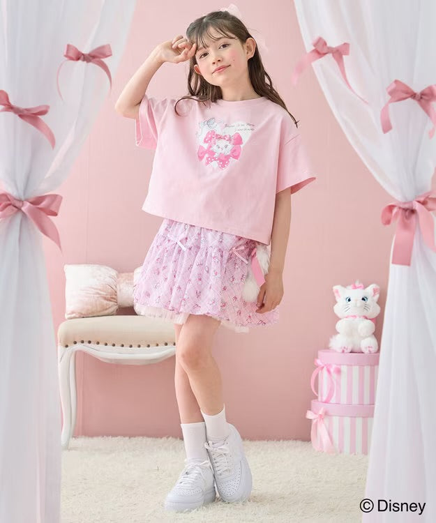 日本童裝 aF#a325 x Disney Marie 格子短裙 110-160cm 女童款 夏季 SKIRTS