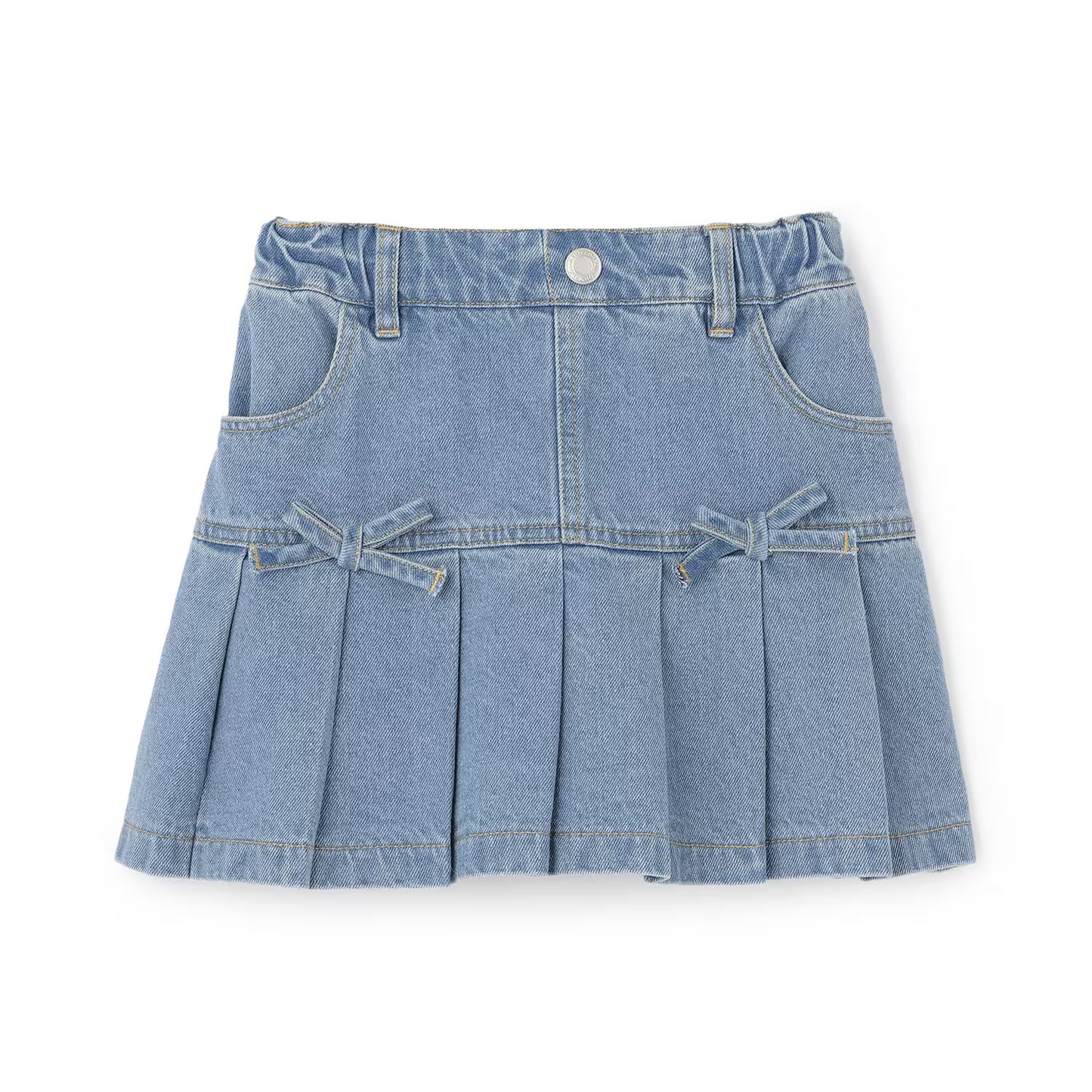 日本童裝 Ly# mine 牛仔百摺裙 100-140cm 女童款 秋季 SKIRTS