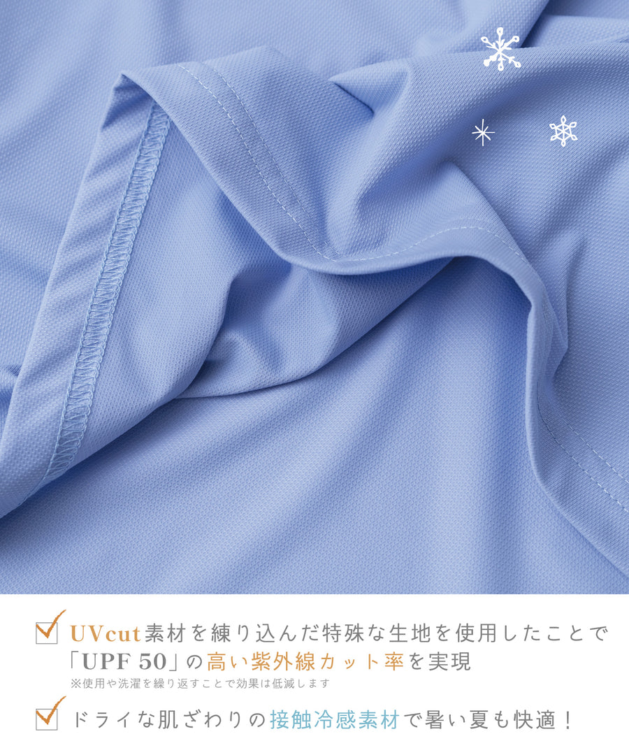 日本童裝 panpantutu 防UV 接觸冷感 泡泡花瓣紗袖連身裙 100-140cm 女童款 夏季 DRESSES
