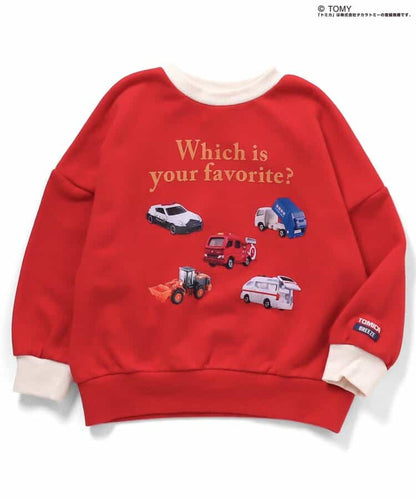日本童裝 BREEZE x TOMICA 衛衣 80-130cm 男童款 冬季 TOPS 聖誕紅/新年紅