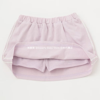 Japanese children's clothing pe#main Contact Cool Polo Two-Piece Set 80-130cm Girls Summer TOPS SKIRTS 