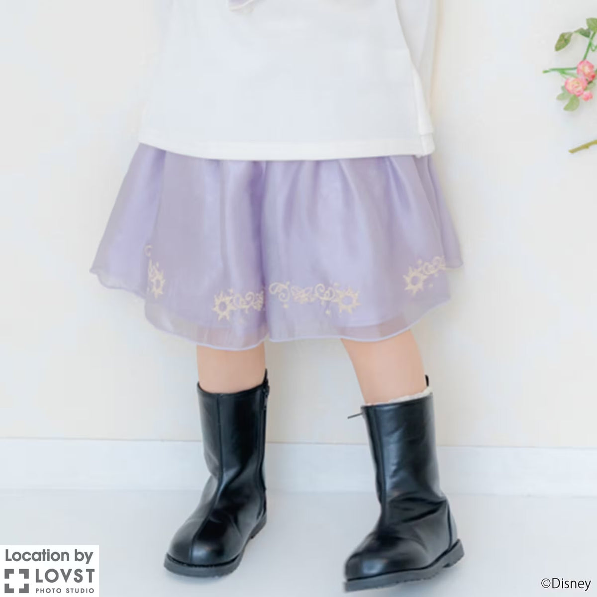 日本童裝 pe#main x Disney Princess 公主網紗短裙 80-130cm 女童款 秋季 SKIRTS