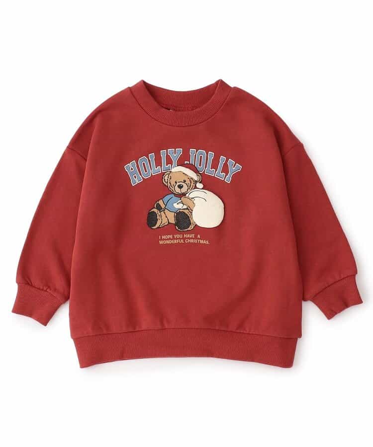 日本童裝 BREEZE 衛衣 80-140cm 男童款/女童款 冬季 Tops Christmas 聖誕快樂特輯 聖誕服裝/飾物配件 聖誕紅/新年紅