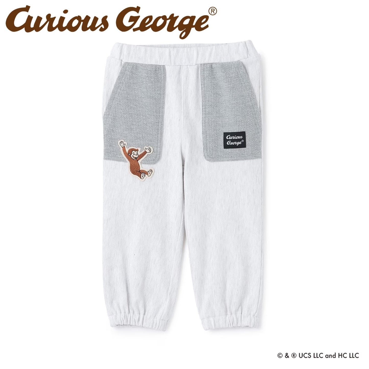 日本童裝 pe#main x Curious George 工裝長褲 80-130cm 男童款 冬季 PANTS