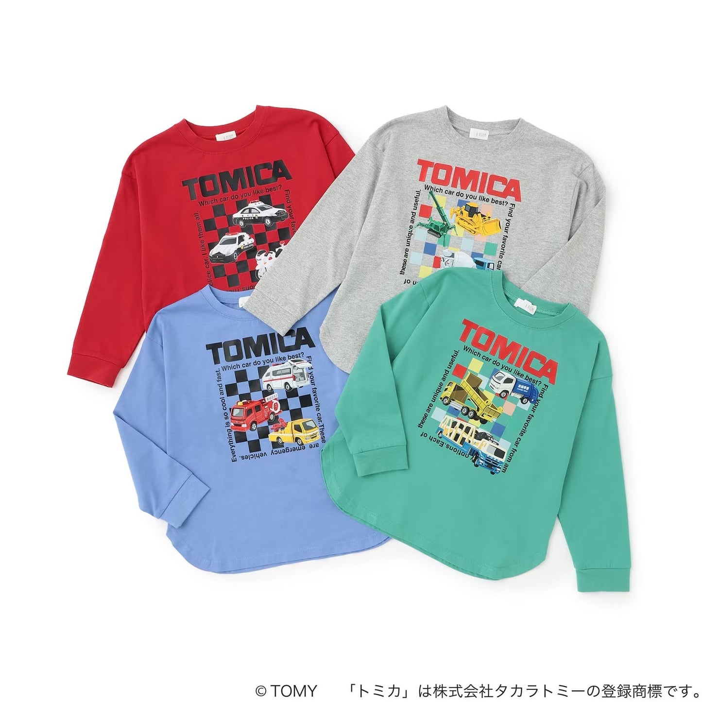 日本童裝 b・R# x Tomica 印花上衣 90-130cm 男童款 秋季 TOPS