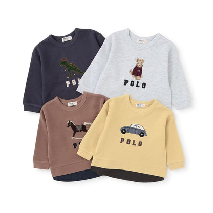 日本童裝 pe#main x【POLO BCS】假兩件衛衣 80-130cm 男童款 秋季 TOPS