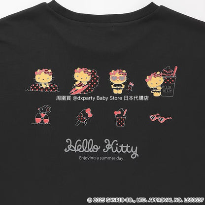 Lovetoxic x Sanrio Japan-Style Hello Kitty Cold-Contact Print Top (130-160cm) for Girls (Summer) 