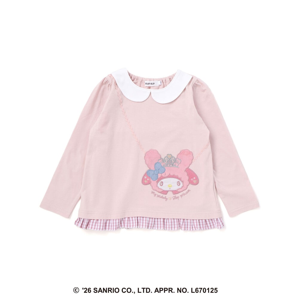 日本童裝 Slap Slip x Sanrio 翻領荷葉邊上衣 80-130cm 女童款 秋季 TOPS 其他品牌童裝