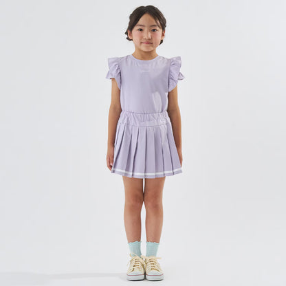日本童裝 Ly# mine 2Way 前後兩著 隔熱布料 防UV 小飛袖上衣 100-140cm 女童款 夏季 TOPS