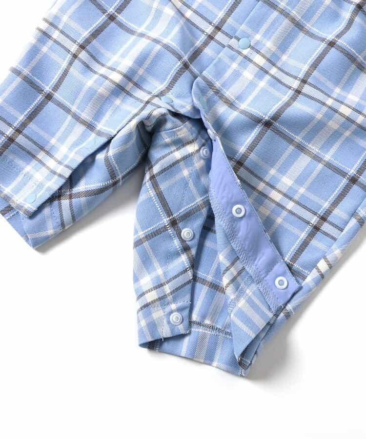 日本童裝 apres les cours 格仔連衣 70-80cm 男童款 冬季 Jumpsuit 聖誕紅/新年紅