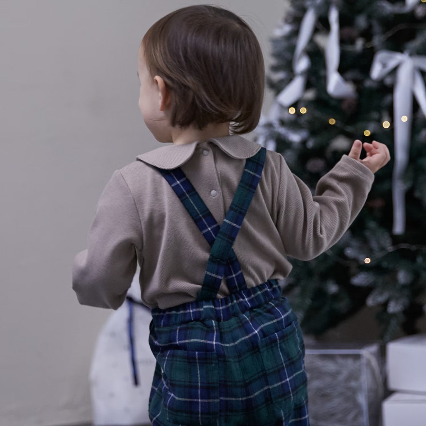 日本童裝 pe#main 上衣吊帶連體褲套裝 80-110cm 初生嬰兒 男童款 冬季 Jumpsuit 聖誕紅/新年紅