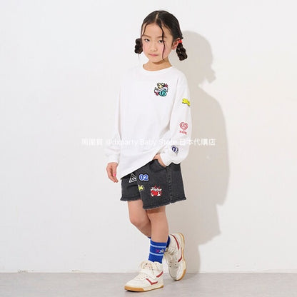 Japanese children's clothing X-girl Stages denim shorts 90-140cm girls' summer PANTS 