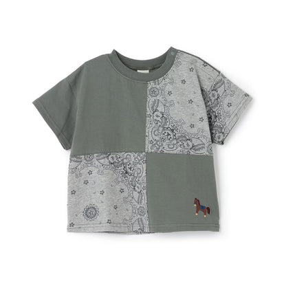 日本童裝 pe#main 拼布短袖上衣 80-130cm 男童款 夏季 TOPS