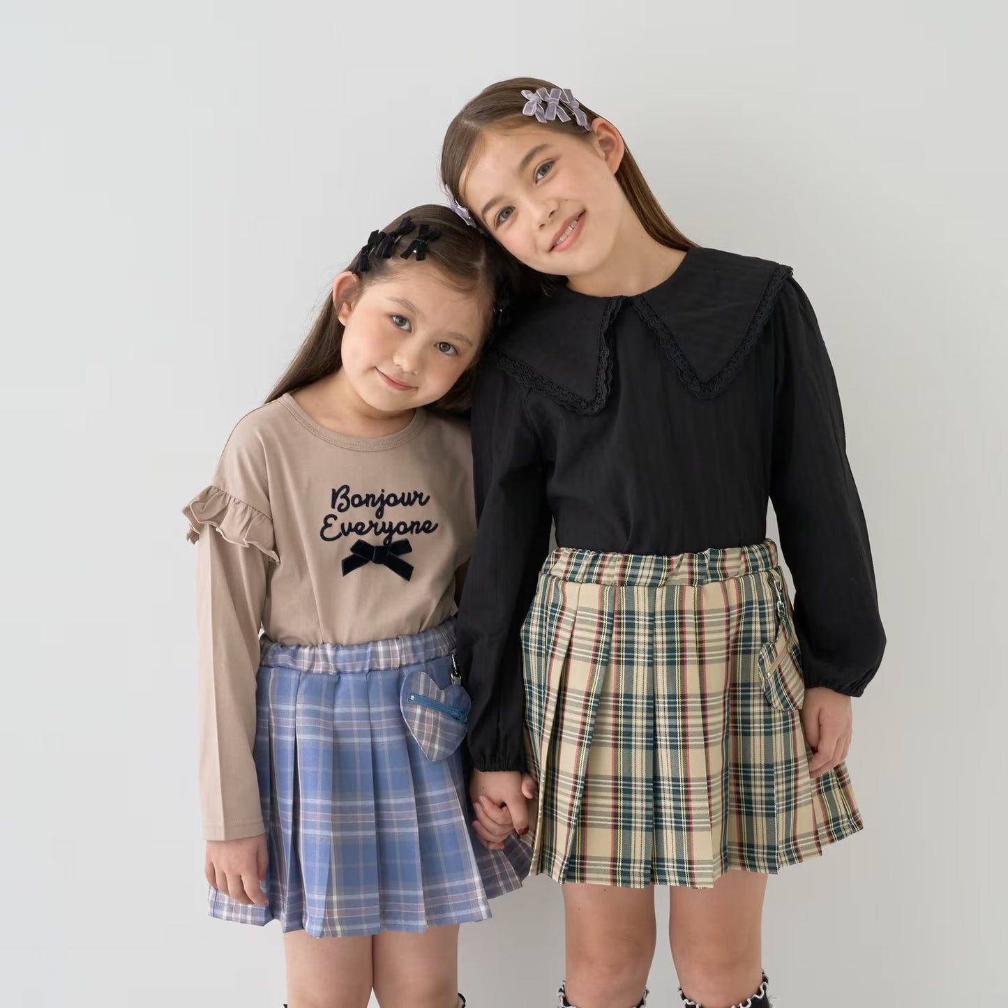 日本童裝 Ly# mine 2Way 前後兩著 荷葉領襯衫 100-140cm 女童款 秋季 TOPS 面試/宴會/表演