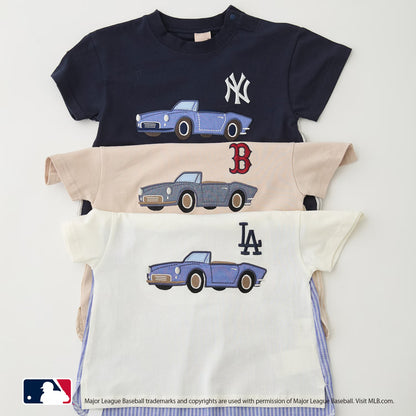 日本童裝 pe#main x 【MLB】汽車貼花上衣 80-130cm 男童款/女童款 夏季 TOPS