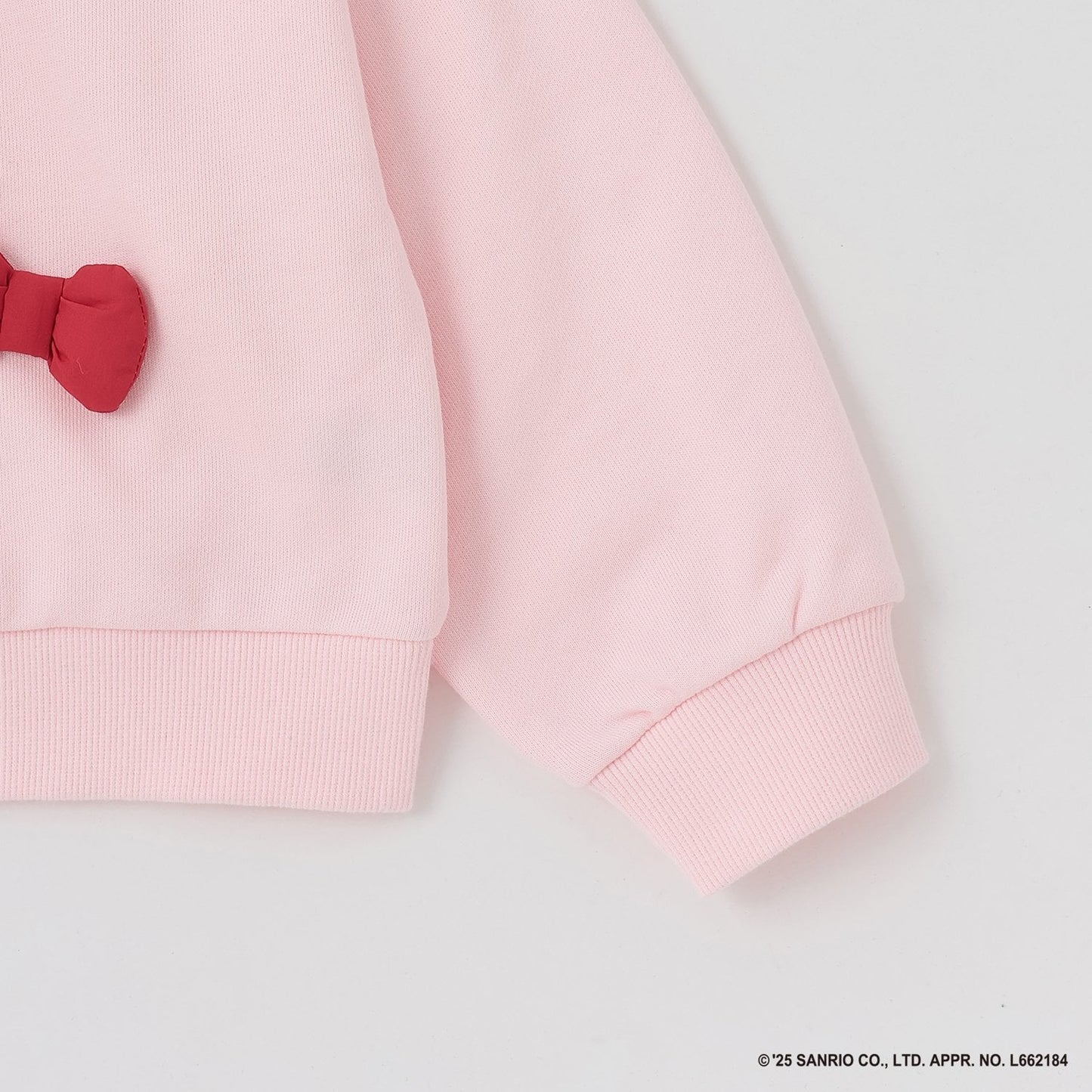 日本童裝 Ly# mine x Sanrio 速乾系列 2Way 前後兩著 Hello Kitty 3D絲帶衛衣 100-140cm 女童款 冬季 TOPS