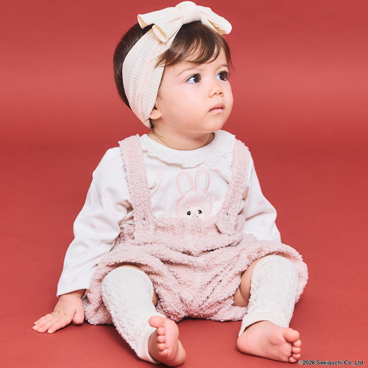 日本童裝 pe#main x Monchhichi 毛毛吊帶短褲 50-80cm 男童款/女童款 初生嬰兒 秋季 Jumpsuit PANTS