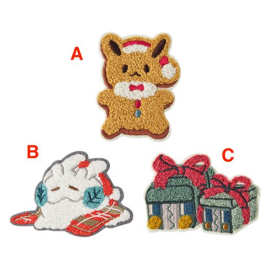 日本直送 限定版 刺繡貼紙 Pokémon Holiday Blessings Christmas聖誕快樂特輯