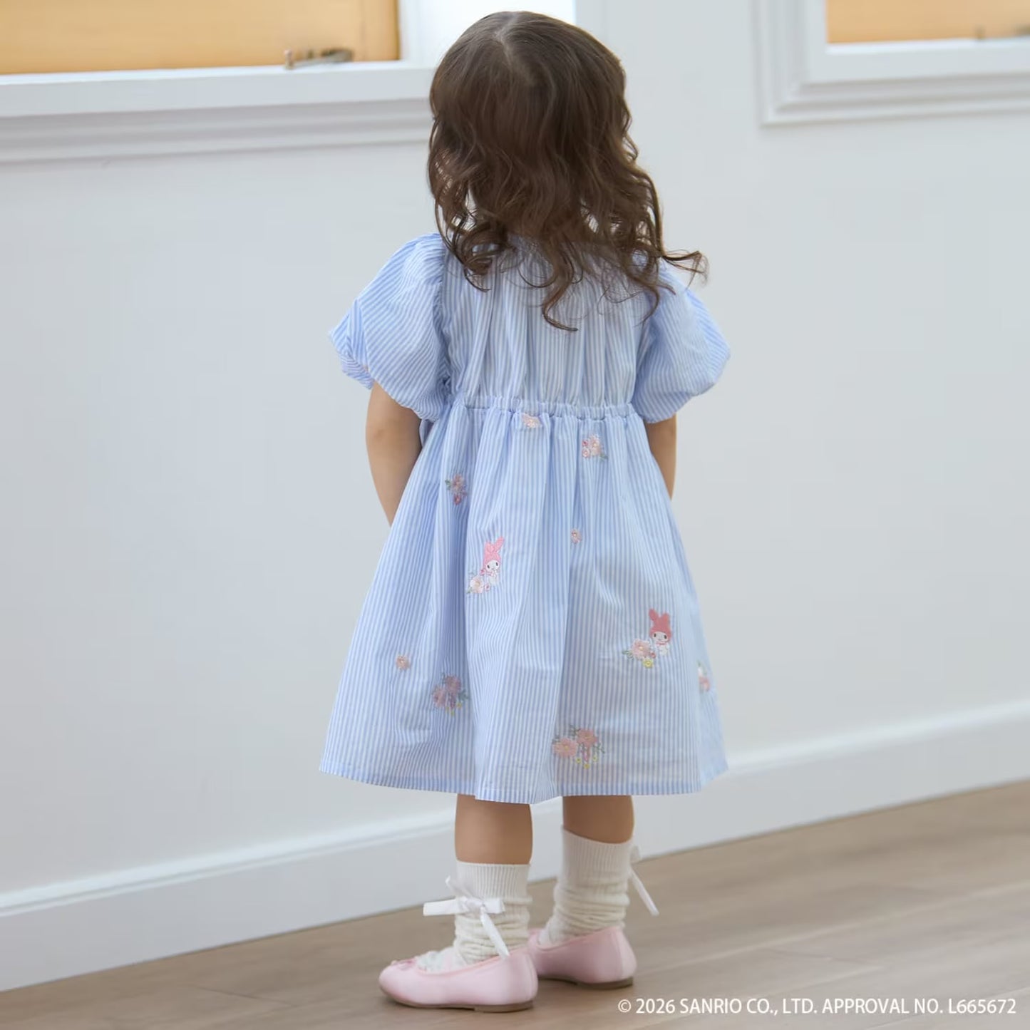 日本童裝 pe#main x 【Sanrio】刺繡圖案連身裙 90-130cm 女童款 夏季 DRESSES