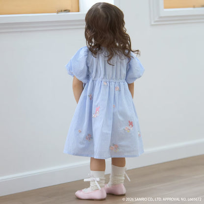 日本童裝 pe#main x 【Sanrio】刺繡圖案連身裙 90-130cm 女童款 夏季 DRESSES