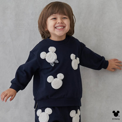 日本童裝 pe#main x Disney 毛毛圖案衛衣 80-130cm 男童款/女童款 冬季 TOPS 聖誕紅/新年紅