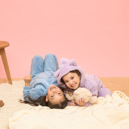 日本童裝 Ly# mine 毛毛睡衣套裝 100-150cm 女童款 冬季 TOPS PANTS 睡衣系列