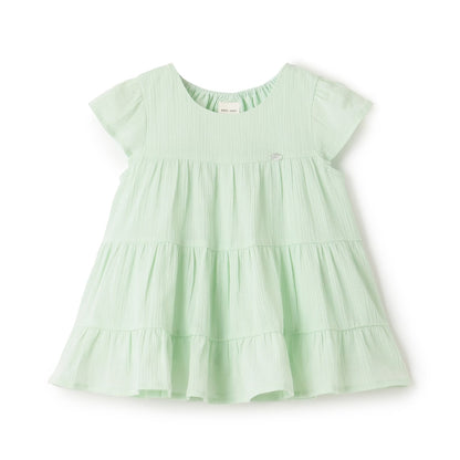 日本童裝 pe#main 接觸冷感 楊柳裙邊長衫 80-130cm 女童款 夏季 TOPS