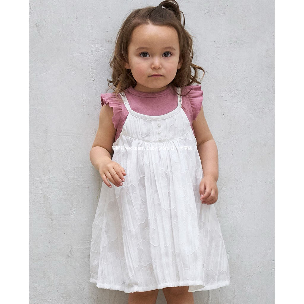Japanese children's clothing pe#main top and suspender skirt set 80-130cm girls summer dress tops 