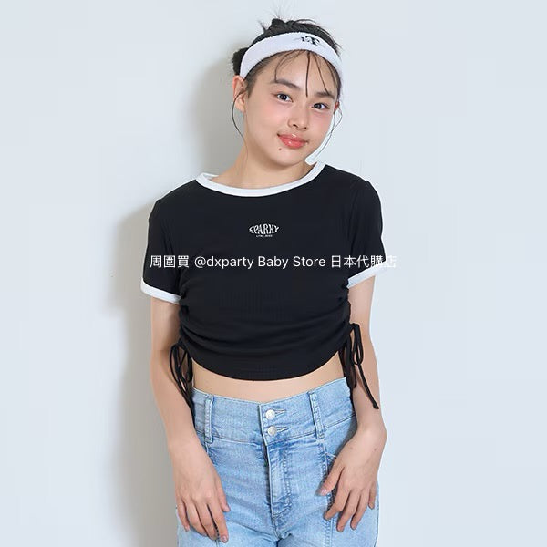 Lovetoxic Japanese children's clothing drawstring top 130-160cm girls summer TOPS 
