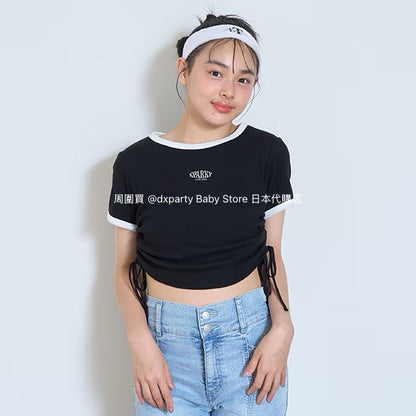 Lovetoxic Japanese children's clothing drawstring top 130-160cm girls summer TOPS 