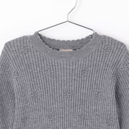 日本童裝 pe#main 針織薄紗收腰上衣 80-130cm 女童款 冬季 TOPS