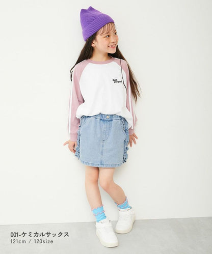 日本童裝 dev!rock 牛仔荷葉邊裙褲 100-160cm 女童款 冬季 PANTS