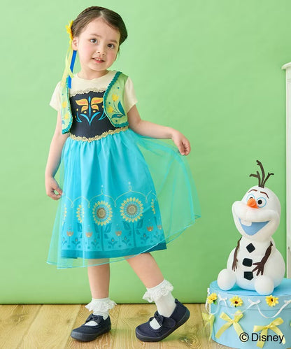 日本童裝 aF#a325 x Disney FROZEN Anna連身裙 90-140cm 女童款 夏季 DRESSES