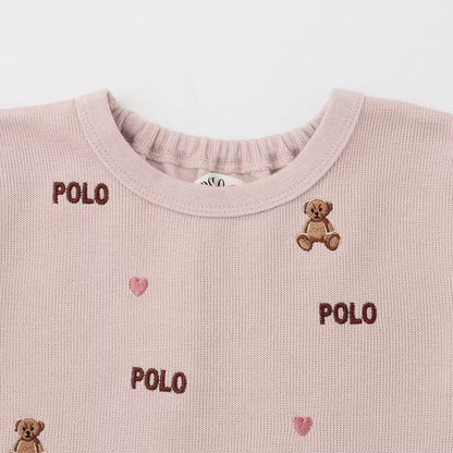 日本童裝 pe#main x【POLO BCS】假兩件拼接連身裙 80-130cm 女童款 秋季 DRESSES