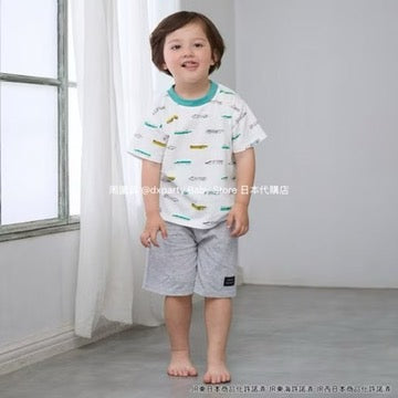 Japanese children's clothing pe#main x Shinkansen pajamas 80-130cm boys' summer railway series pajamas series 