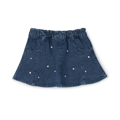 日本童裝 pe#main 珍珠牛仔短裙 80-130cm 女童款 夏季 SKIRTS