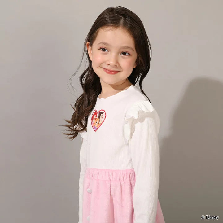 日本童裝 BDL x Disney 公主拼接連身裙 100-130cm 女童款 冬季 DRESSES