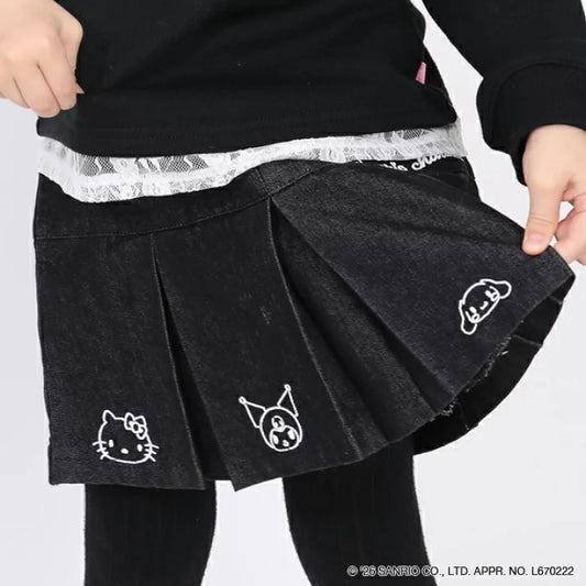 日本童裝 BDL x Sanrio 百摺牛仔裙 90-140cm 女童款 秋季 SKIRTS