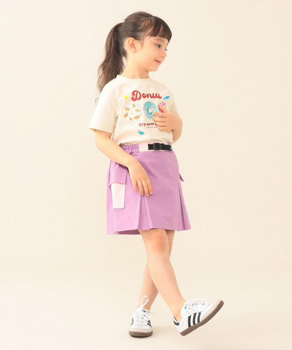 日本童裝 BEAMS mini 工裝百摺短裙 90-140cm 女童款 夏季 SKIRTS