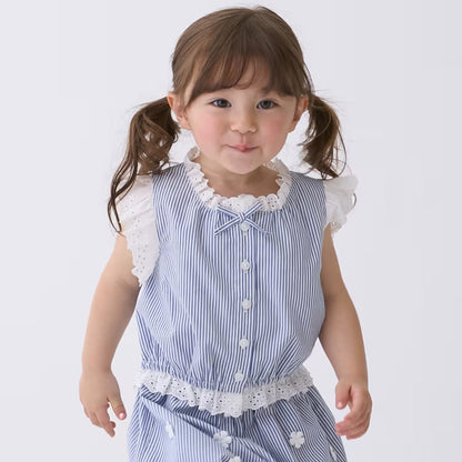 日本童裝 pe#main 泡泡繡花短褲 80-130cm 女童款 夏季 PANTS