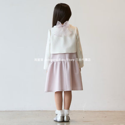 Japanese children's clothing pe#main dress two-piece suit 110-130cm girls summer dress outerwear interview / banquet / performance 