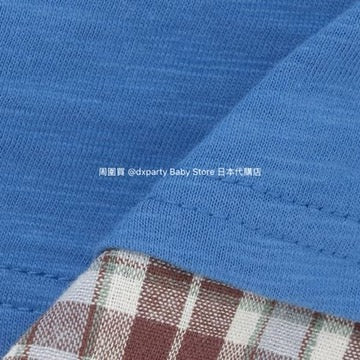 Japanese children's clothing pe#main x Shinkansen plaid appliqué short-sleeved top 80-130cm boys' summer TOPS railway series 