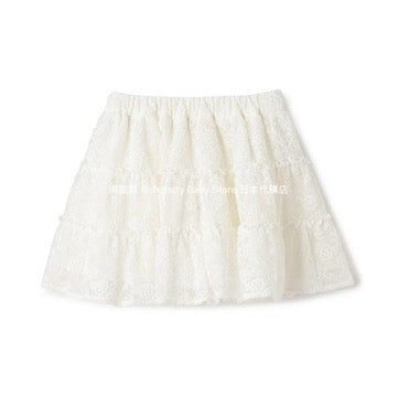 Japanese children's clothing pe#main lace short skirt 80-130cm girls summer SKIRTS 